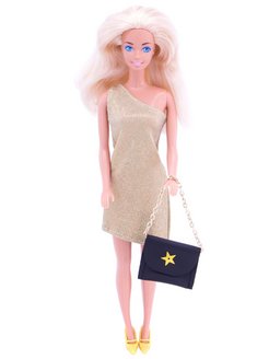 Скидка на Вечернее платье для куклы 29 см с сумочкой и туфлями