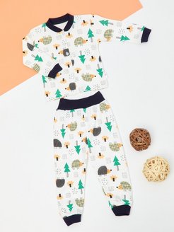 Скидка на Пижама для девочки мальчика теплая с рубашкой и штанами