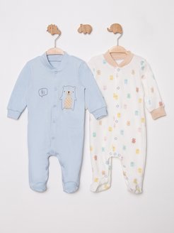 Скидка на Комбинезон нательный для малышей пижама комплект 2 шт