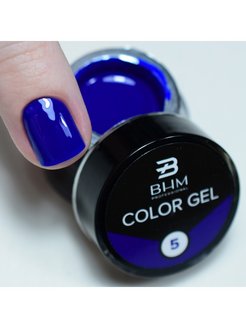 Скидка на Гель краска для ногтей и маникюра цвет синий