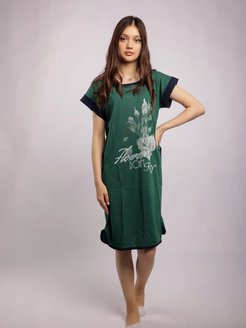 Скидка на Туника женская, домашняя одежда летняя с коротким рукавом 