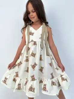 Скидка на платье сарафан муслиновый для девочки