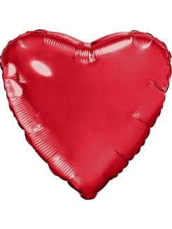 Скидка на Воздушный фольгированный шар сердце без рисунка - 45см