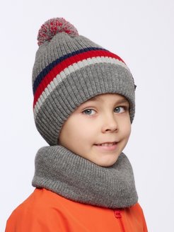 Скидка на Весенняя детская шапка для мальчика бини с помпоном, весна