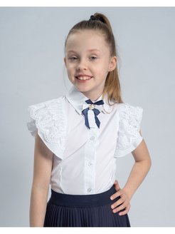 Скидка на Блузка для девочки школьная форма нарядная