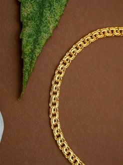 Скидка на Серебряный браслет ювелирный  Бисмарк  с позолотой