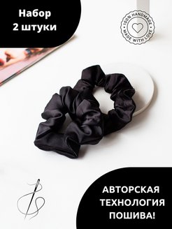 Отзыв на ❤ Резинка для волос широкая тканевая атласная скранч 