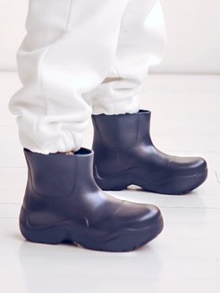 Скидка на Резиновые сапоги литые непромокаемые ботинки