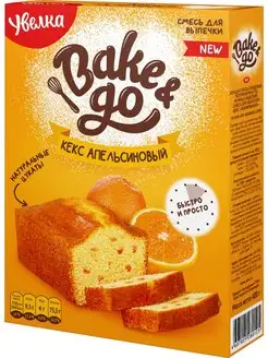 Скидка на Смесь для выпечки Bake&Go Кекс апельсиновый 400гр