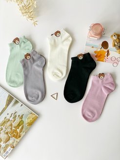 Скидка на Набор женских ярких носков с принтом