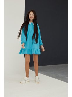 Скидка на Платье для девочек в школу с кружевным воротничком