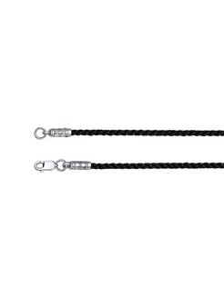 Скидка на Шнурок на шею для крестика с серебряными концевыми
