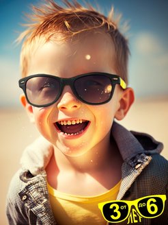 Скидка на Солнцезащитные очки детские черный и желтый