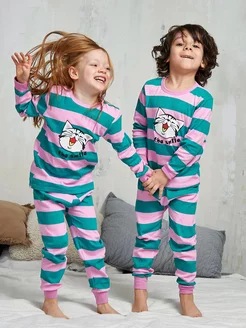 Скидка на Пижама детская для мальчика и девочки теплая со штанами