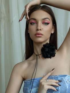Скидка на Чокер цветок на шею роза украшения ожерелье