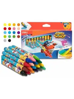 Скидка на Восковые мелки Super Wings EC21010, 18 цветов