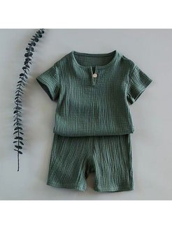 Скидка на Летний костюм из муслина для девочки мальчика малышей