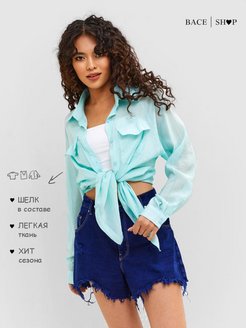 Скидка на рубашка легкая офисная oversize