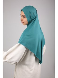 Скидка на Готовый хиджаб с камнями, мусульманская одежда, ислам