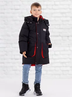 Скидка на Детская куртка зимняя для мальчика с капюшоном пуховик