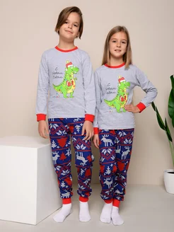 Скидка на Пижама новогодняя с брюками и лонгсливом