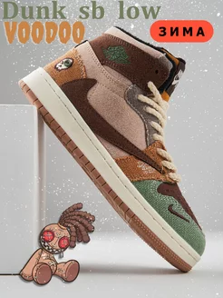 Скидка на Кроссовки Nike Dunk sb low & VOODOO высокие зимние с мехом