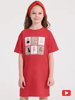 Скидка на Платье - футболка летнее для девочки в садик