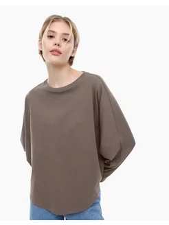 Скидка на Коричневый лонгслив oversize