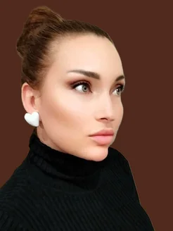 Скидка на серьги сердечки