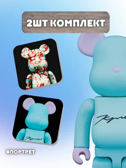 Скидка на 3D стикеры парные для 3д наклейки на телефон Bearbrick