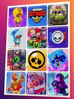 Скидка на 3D стикеры наклейки Brawl Stars