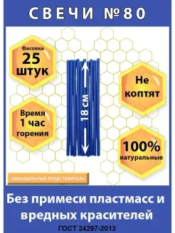 Скидка на Свечи восковые для обрядов, ритуалов, гадания №80, синие