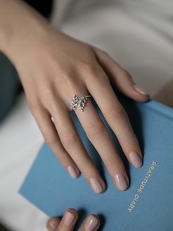 Скидка на Нежное женское кольцо, покрытое серебром 925 пробы
