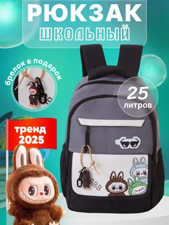 Скидка на Рюкзак школьный для подростков с принтом Labubu