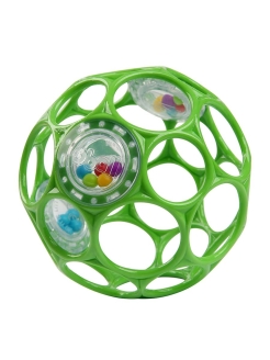 Скидка на Развивающая игрушка мяч Oball с погремушкой (зеленый)