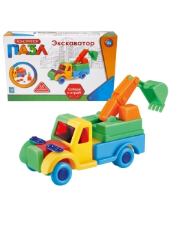 Отзыв на Конструктор-пазл Экскаватор,35 дет.,кор.16х11х4см 1toy.