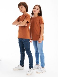 Отзыв на Футболка детская базовая однотонная из хлопка летняя повседневная для мальчика для девочки подарок