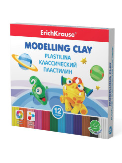 Отзыв на Классический пластилин ErichKrause Monsters 12 цветов со стеком, 180г (коробка)