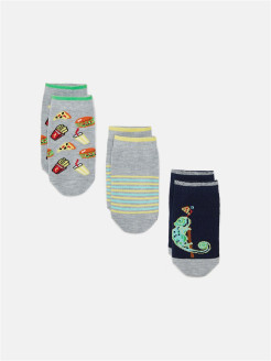 Распродажа Носки 3 пары
Сет из 3-х коротких носков, с ярким рисунком