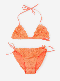 Распродажа Оранжевый кружевной купальник для девочки