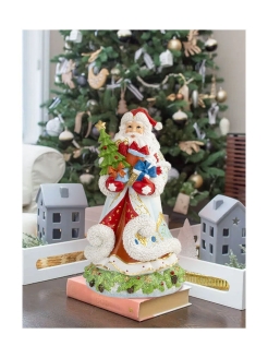 Отзыв на Новогодняя фигурка для праздничного интерьера, Дед Мороз, Снегурочка, Елка, Рождественский домик