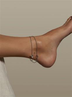 Отзыв на Браслет на ногу анклет украшение на ногу цепочка на ногу цепочка с подвеской "Твоё имя"
