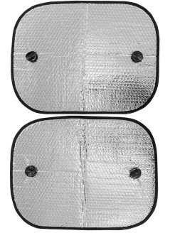 Отзыв на Шторка экран 50*38см на присосках фольга на боковые стекла SKYWAY 2 шт
