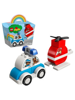 Отзыв на Конструктор LEGO DUPLO Creative Play 10957 Мой первый пожарный вертолет и полицейский автомобиль