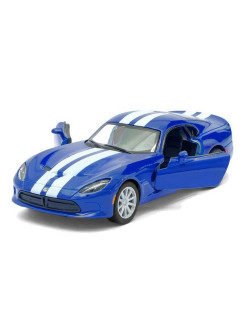 Распродажа Машина металлическая SRT Viper GTS, масштаб 1:36, открываются двери, инерция, цвет синий