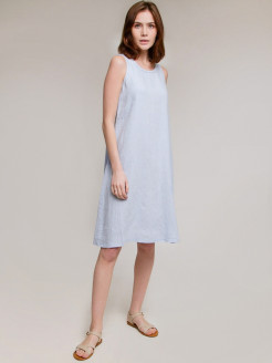 Распродажа Платье из высококачественного 100% льна, благородные натуральные цвета