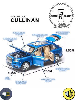 Отзыв на Машинка игрушечная/Металлическая Джип Rolls Royce Сullinan c сигналом и подсветкой 1:24