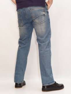 Распродажа Luxury Vision D3013 - прямые демисезонные голубые джинсы, комфортная посадка для мужчин, Regular Fit, стретч