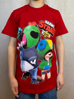 Распродажа Детская футболка с ярким изобрадением любимых героев Brawl Stars