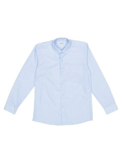 Распродажа Классическая однотонная рубашка с длинными рукавами, выполнена из хлопка с небольшим добавлением полиэстера